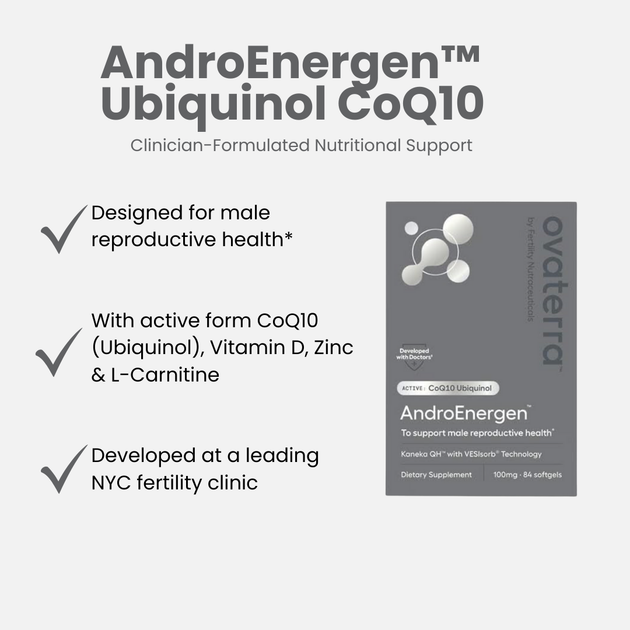 Male Prenatal Vitamins - AndroEnergen™ Ubiquinol CoQ10 with Vitamin D Booster