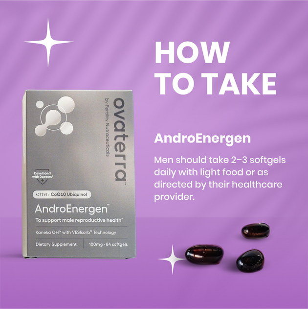 AndroEnergen™ Ubiquinol CoQ10 100 mg Fertility Vitamins for Men with VESIsorb®