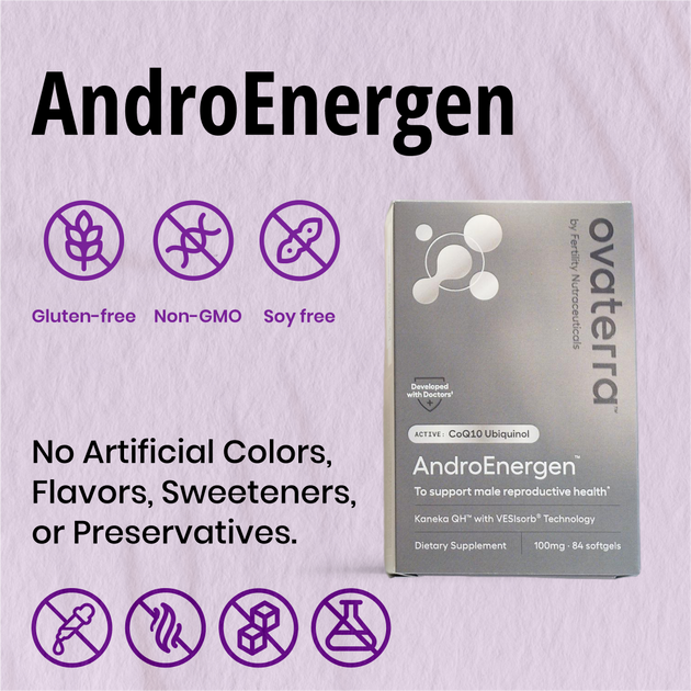 AndroEnergen™ Ubiquinol CoQ10 100 mg Fertility Vitamins for Men with VESIsorb®