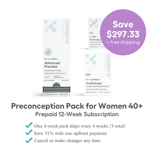 Preconception Pack for Women 40+ Refill Prepaid Subscription (12 Weeks)