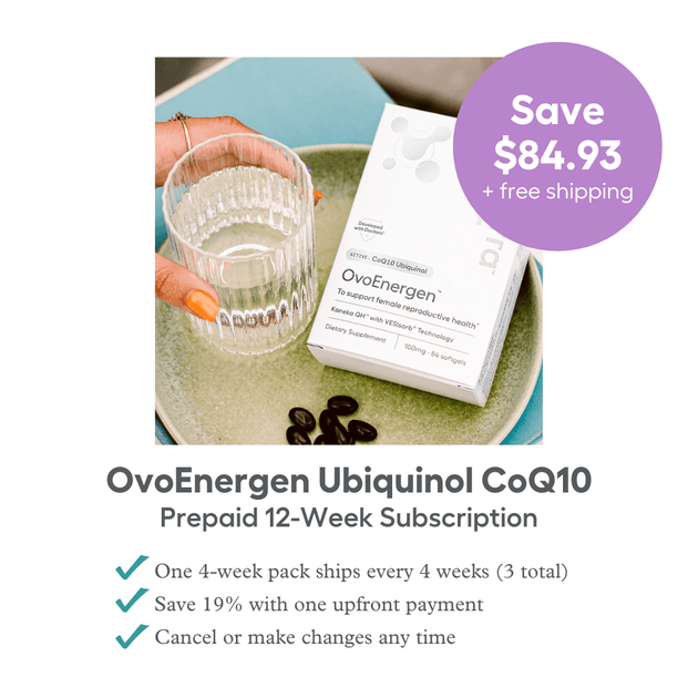 OvoEnergen™ Ubiquinol CoQ10 Prepaid Subscription (12 Weeks)